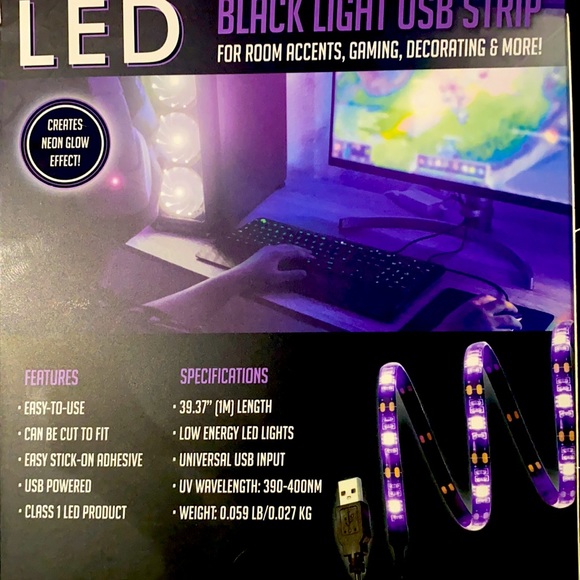 BLACK LIGHT LED USB STRIP - Picture 2 of 2